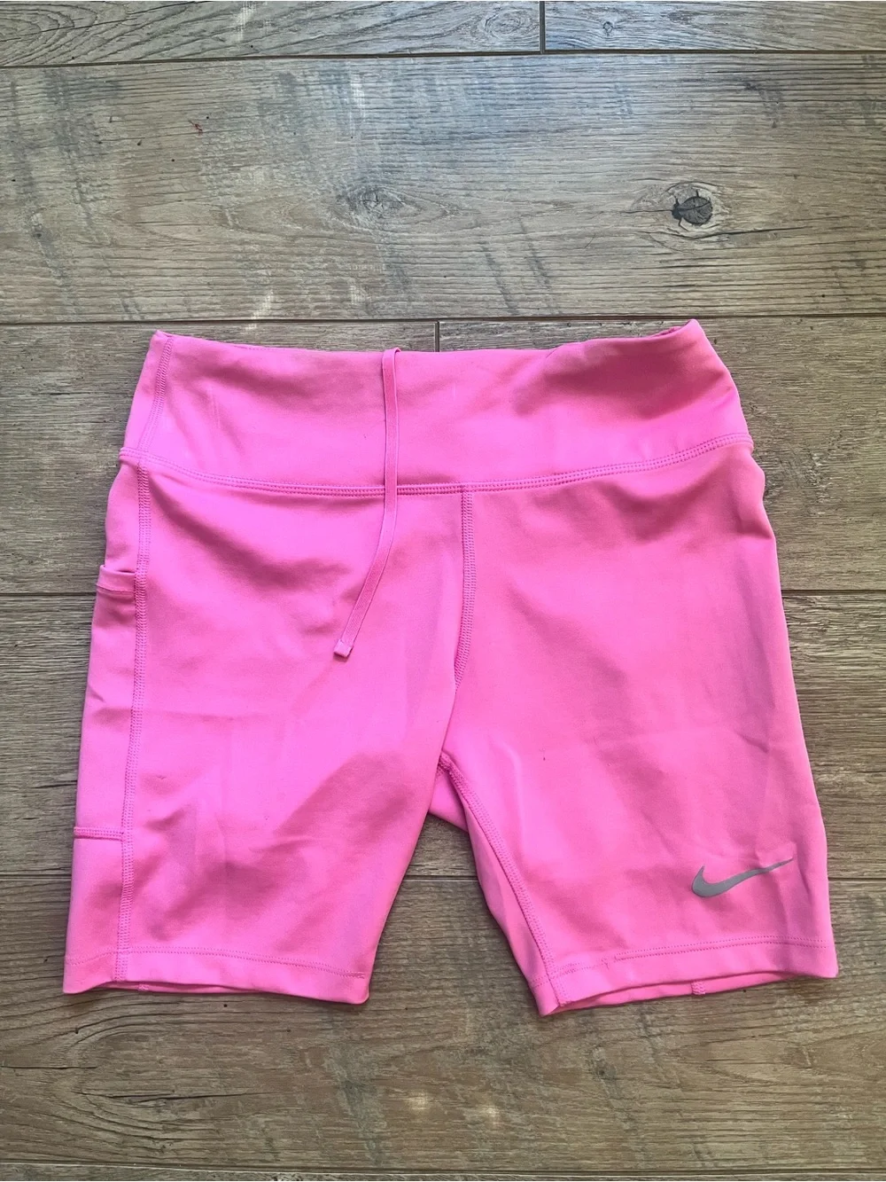 Nike Women's Bright Pink High-Rise Bike Shorts